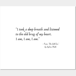 A Quote from "The Bell Jar" by Sylvia Plath Posters and Art